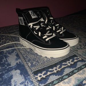Black platform Vans. Size 7